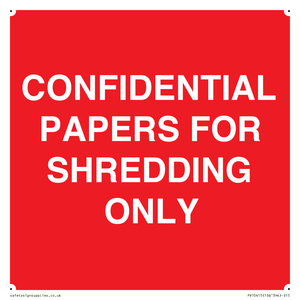 CONFIDENTIAL PAPERS FOR SHREDDING ONLY